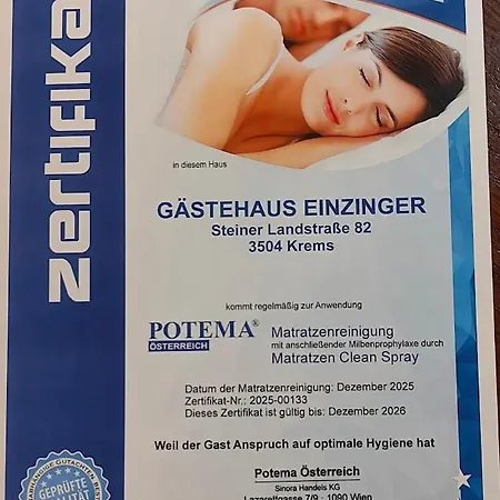 Bed and Breakfast Gaestehaus Einzinger Krems an der Donau